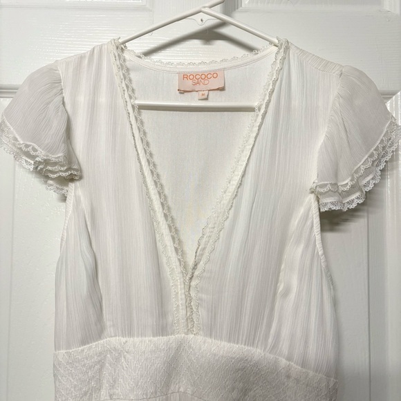 NWOT White beaded mini dress - Picture 2 of 5